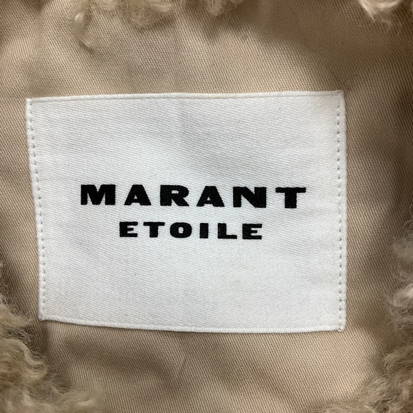 ISABEL MARANT ETOILE ECRU FELIZ SHERPA VEST - Picture 4 of 7